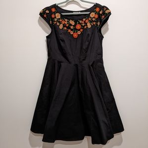 NWOT eShakti 16W Floral Embroidery Dress